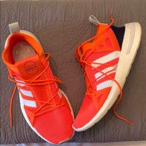 Orange Adidas sneakers